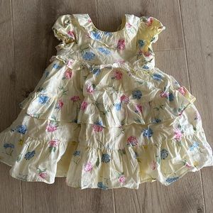 Janie and Jack yellow ruffled dress